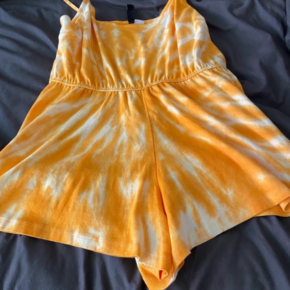 Yellow TieDye Romper - Picture 1 of 3